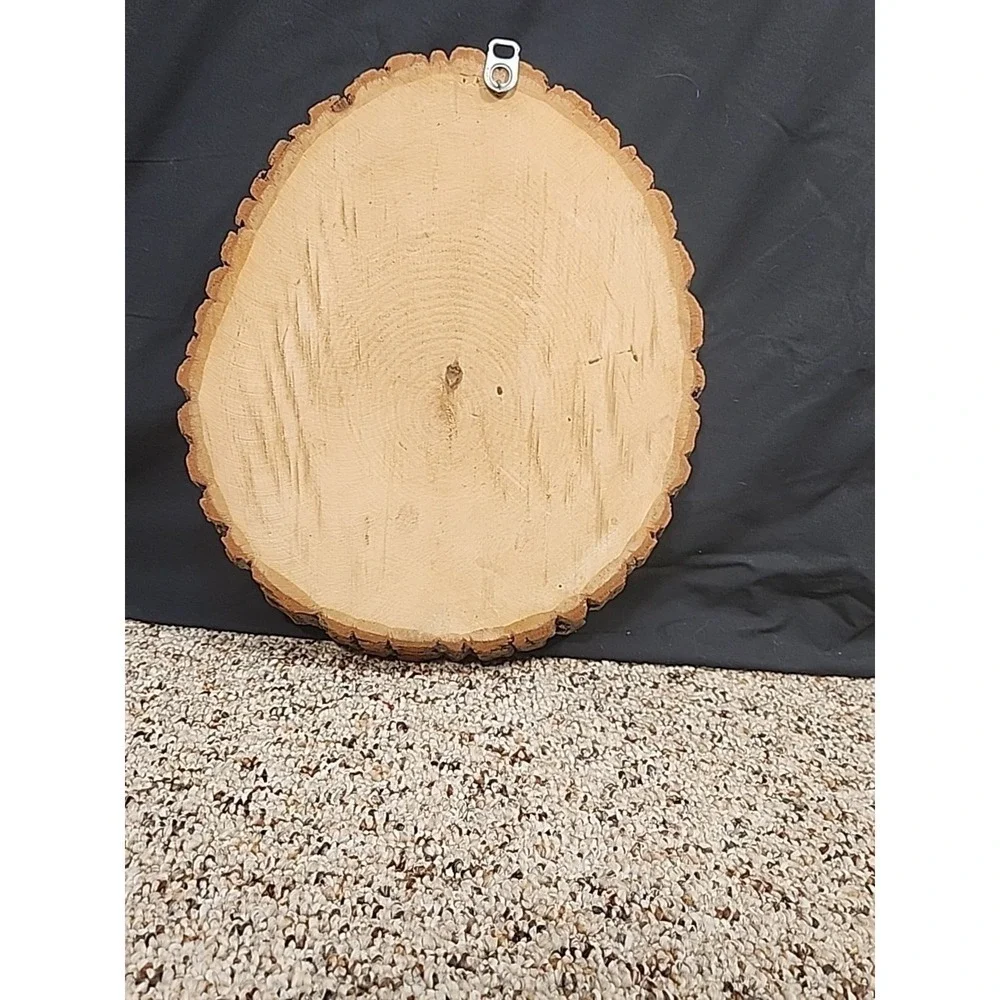 Hand Crafted Wood Burned Owl  Plaque Art Wall Hanger